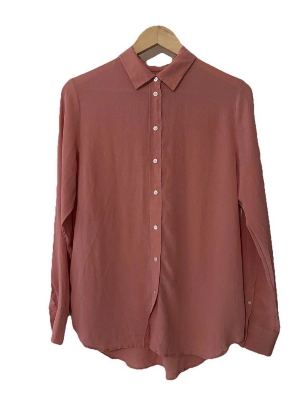 Everlane Dusty Rose Button-Up Blouse